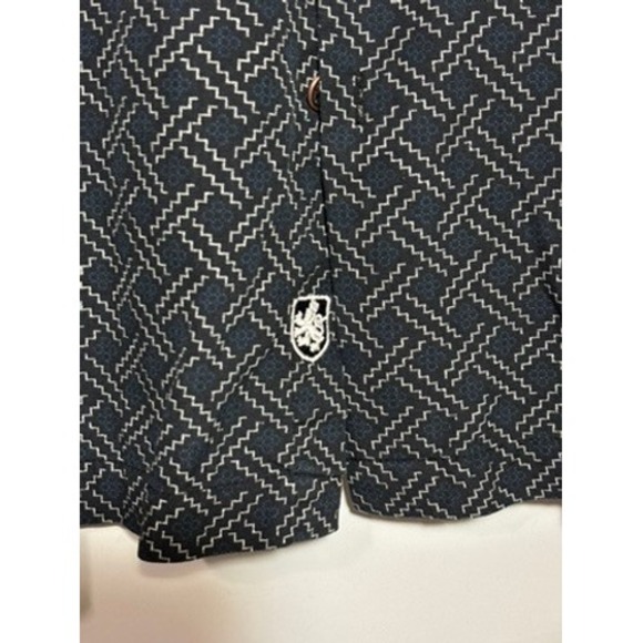 Nat Nast Luxury Originals Mens Large Silk Cotton Short Sleeve Button Up Shirt - Picture 3 of 10